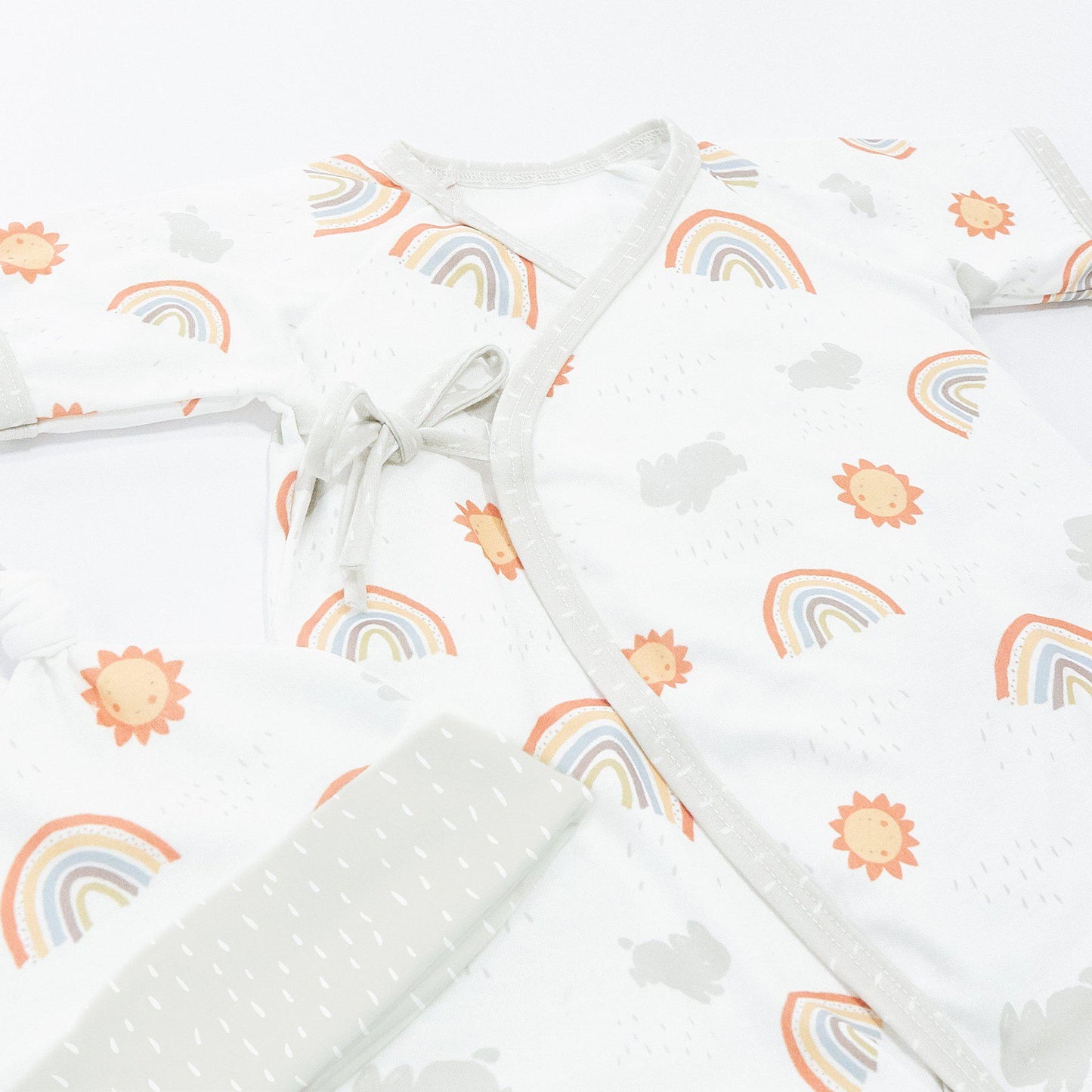 RETIRED - Little Sunshine Kimono Romper and Hat Set