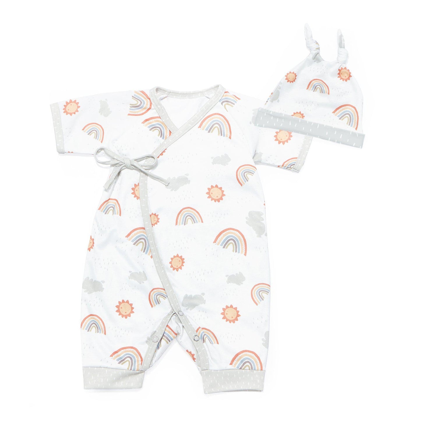 RETIRED - Little Sunshine Kimono Romper and Hat Set