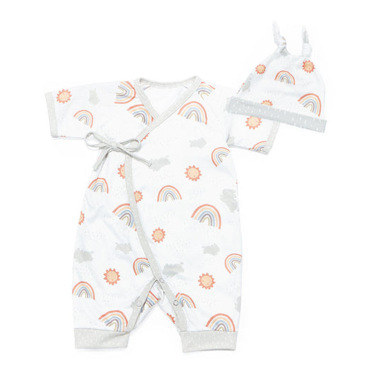 RETIRED - Little Sunshine Kimono Romper and Hat Set
