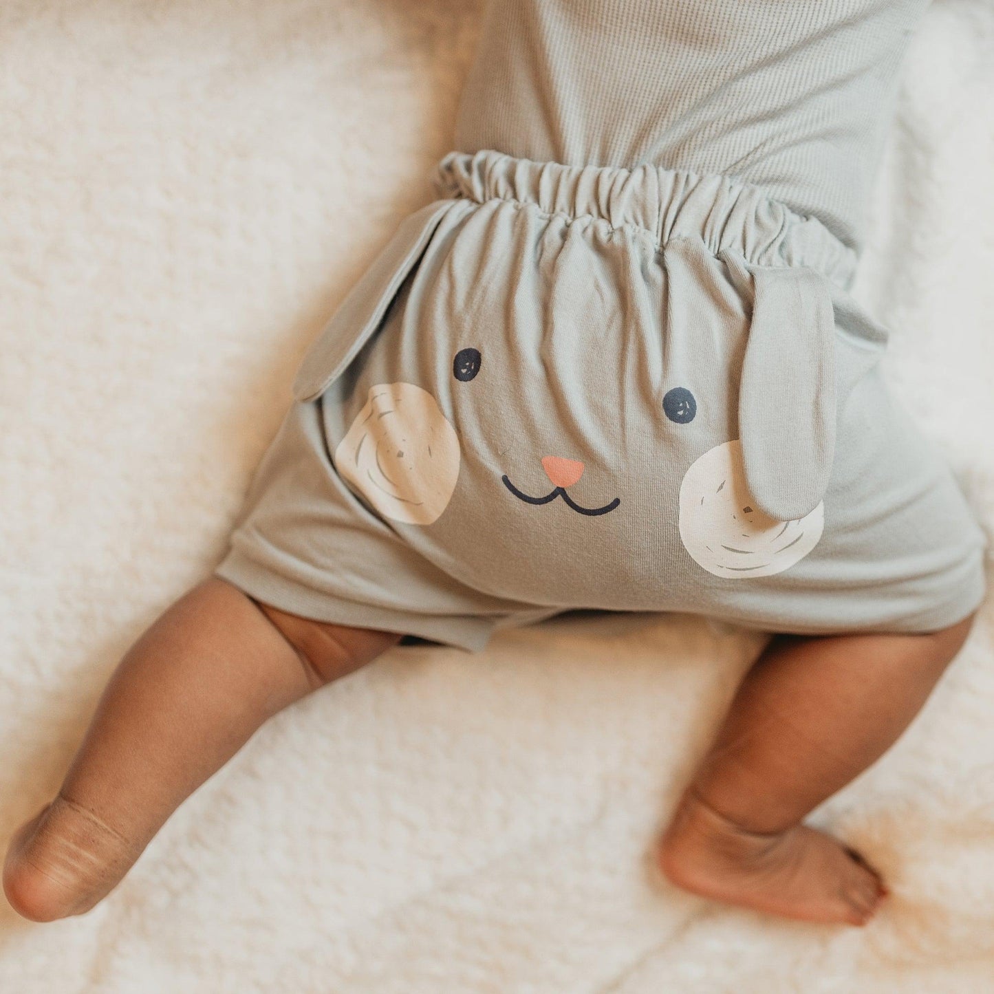 RETIRED - Organic Bunny Bloomers - Pearl Blue