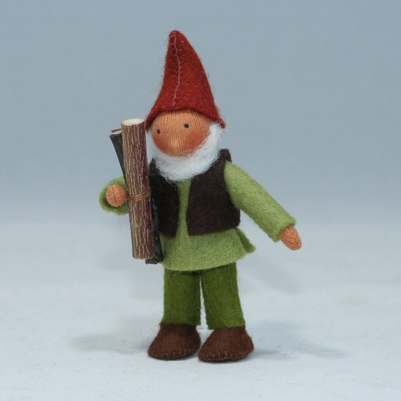 Sale Forest Gnome Family (3.5) with Oak Tree Stump House | Medium Skin Tone | Set of 7 Dolls