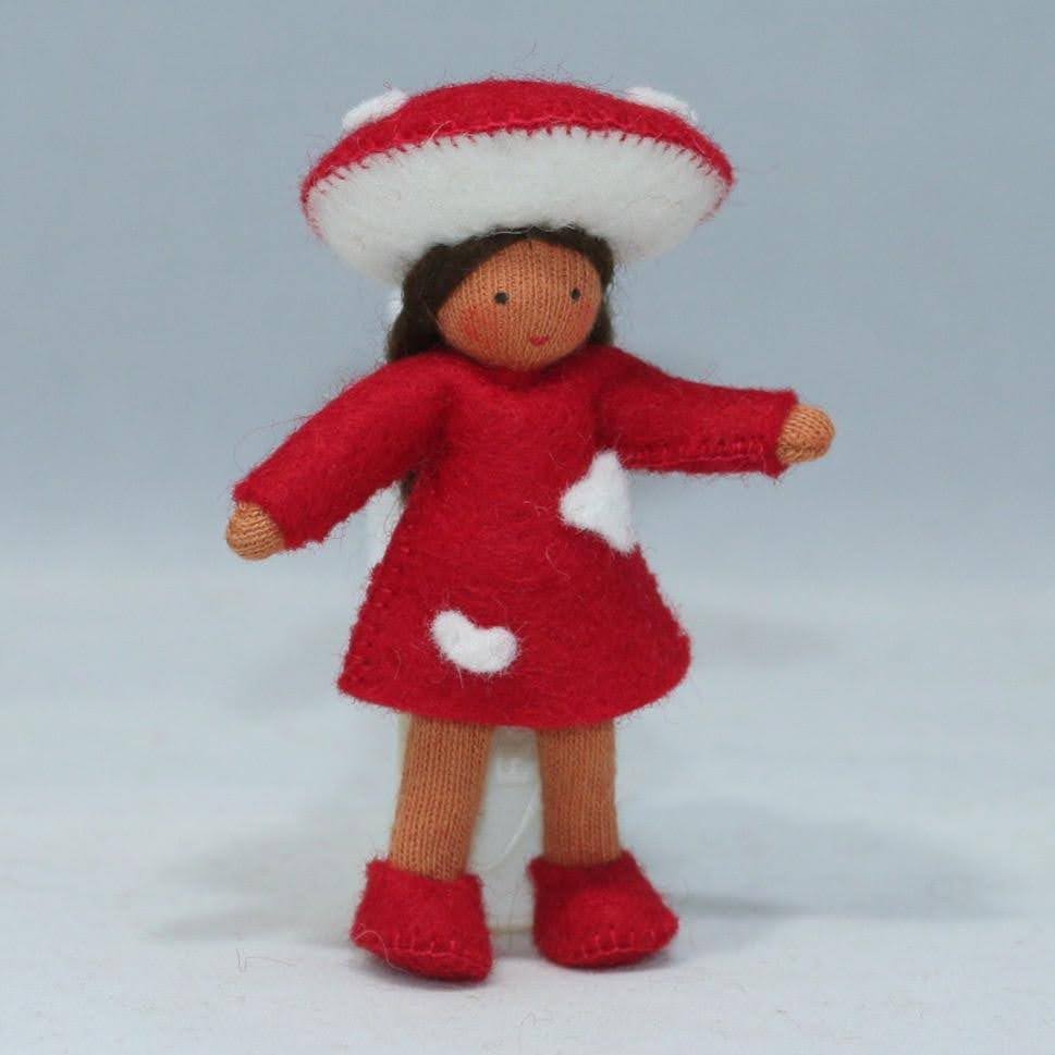 Sale Red Mushroom Family (3.5)  | Medium Skin Tone | Set of 5 Dolls