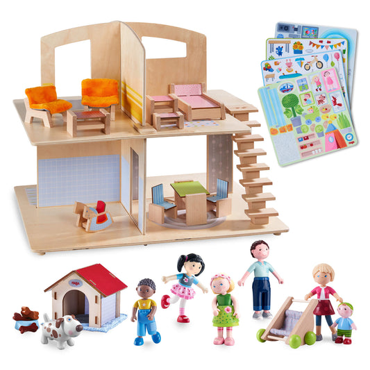 Little Friends Family Fun Dollhouse Bundle with Doghouse